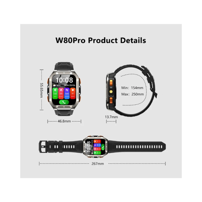 Blackview W80 Pro - Smartwatch - Afbeelding 4