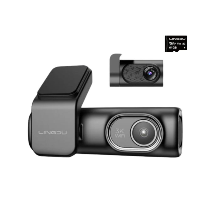 LINGDU D200 Pro-camera voor in de auto met 3K-opname, 0,96" scherm - Afbeelding 2