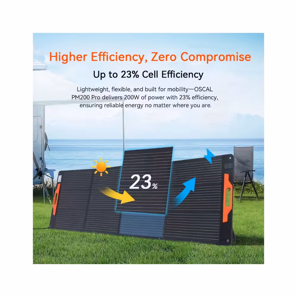Oscal PM200 Pro – Draagbaar zonnepaneel van 200 W - Afbeelding 5