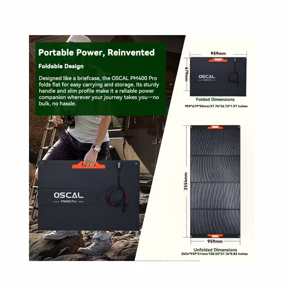 Oscal PM400 Pro – Draagbaar zonnepaneel van 400 W - Afbeelding 4