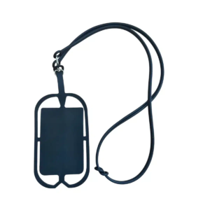 Siliconen lanyard voor mobiele telefoon - Zwart